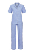 Pyjama aus Webware – Streifen Hellblau/Weiß